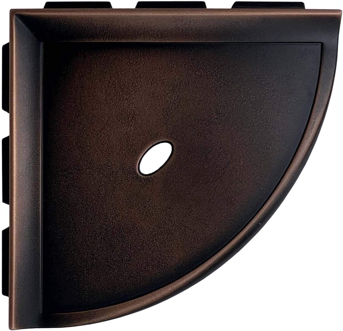 Questech 8" Corner Shower Shelf - Lugged for New Construction, Shower Organizer for Tiled Walls, Corner Caddy Soap Dish Bathroom Storage, Metro Lugged, Oil Rubbed Bronze Finish
