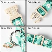 Vista 150 de DOGWONG Collar de perro Airtag de algodón y cáñamo, collar resistente para perros con soporte para Airtag, collares verdes para perros pequeños