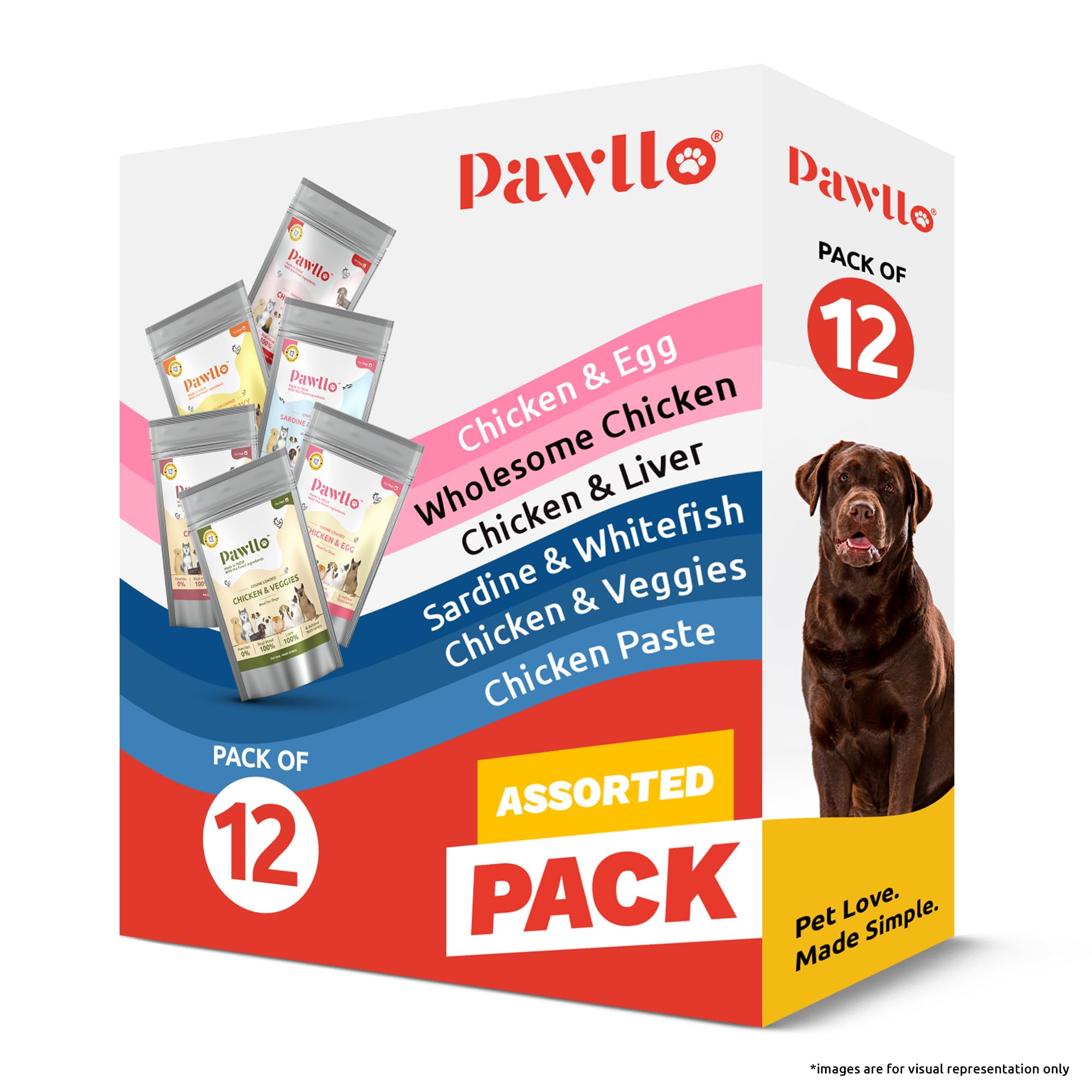 Pawllo Dog Gravy Food | Dog Food | Pet Food | Dog Wet Food | Puppy Food | Puppy Wet Food | Dog Food Puppy | Chicken Gravy for Dog Adult | 12 Pouches of 70 ml Each (Assorted Pack) (B0D8SRYNRJ) Amazon Price History, Amazon Price Tracker