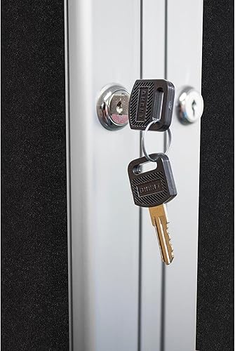 Vista 30 de Ghent Tablero de anuncios cerrado de goma reciclada de 2 puertas de 36 x 48 pulgadas, interiores, resiste roturas, con cerradura, marco de aluminio