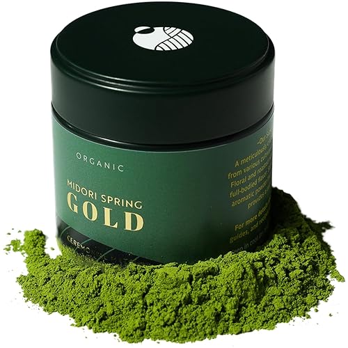 Matcha ceremonial orgánico Midori Spring Gold Class Súper premium 1era cosecha japonesa de té verde Matcha 30g