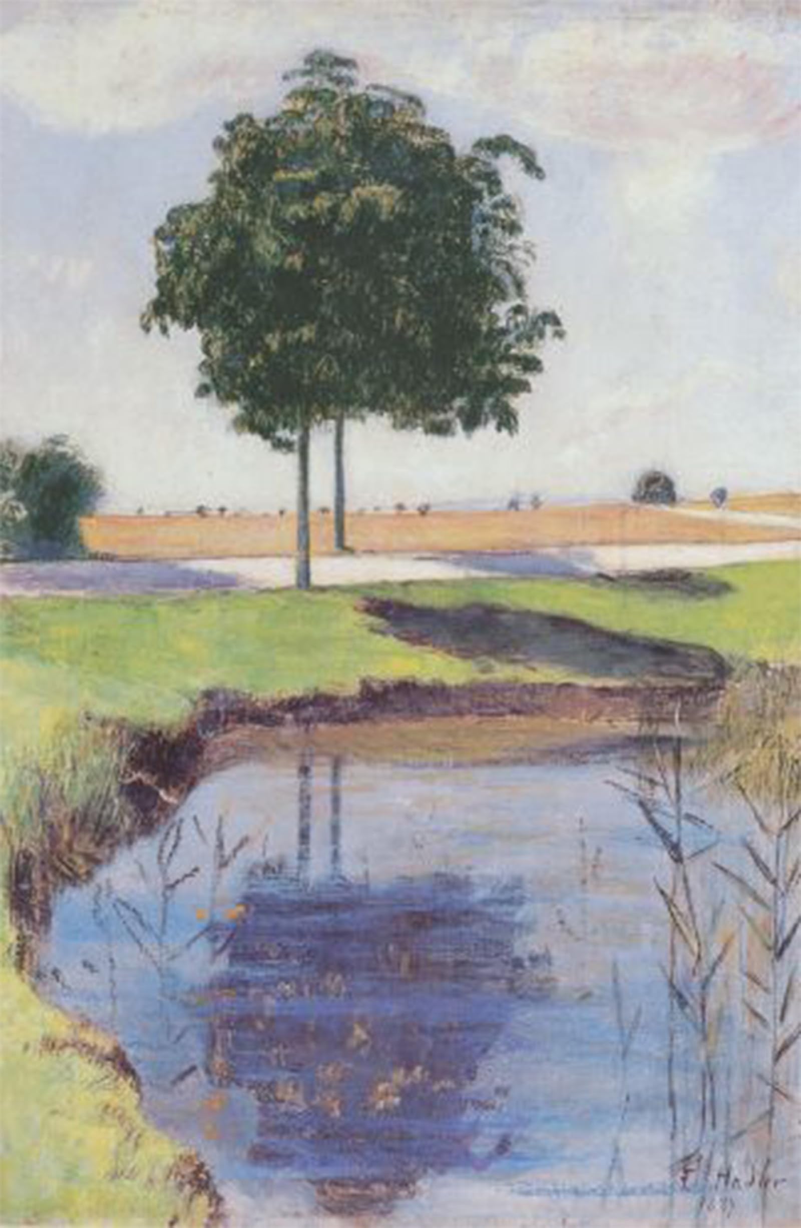 Serendipitp No Frame Vintage Picture Print On Canvas Wall Art Poster The Chestnut Trees By Ferdinand Hodler Artwork Print Poster For Wall Decor 60X90cm