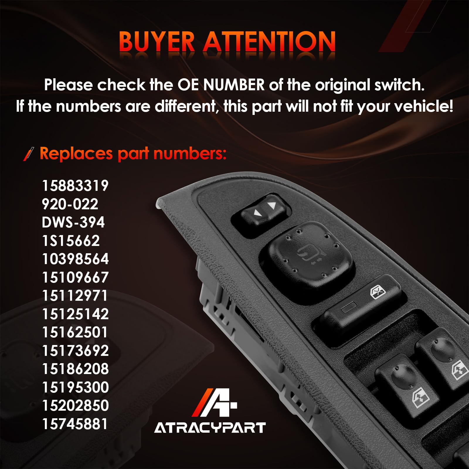 Power Master Window Switch 15883319 For Hummer H2 Chevrolet Tahoe Avalanche Suburban Cadillac Esca I.1416424514 - View #6