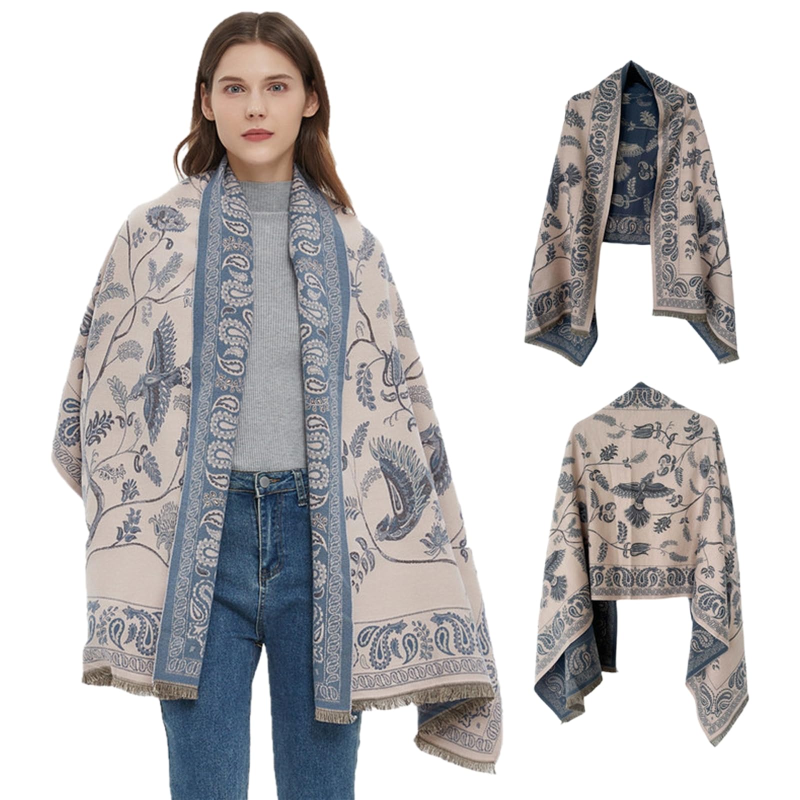 Foulard Donna Scialle Morbido Scaldacollo Caldo Alla Moda Autunno E Inverno Due In Uno