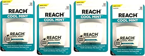 Miniatura 2 de REACH Hilo dental, menta fresca 55 yardas (paquete de 4)
