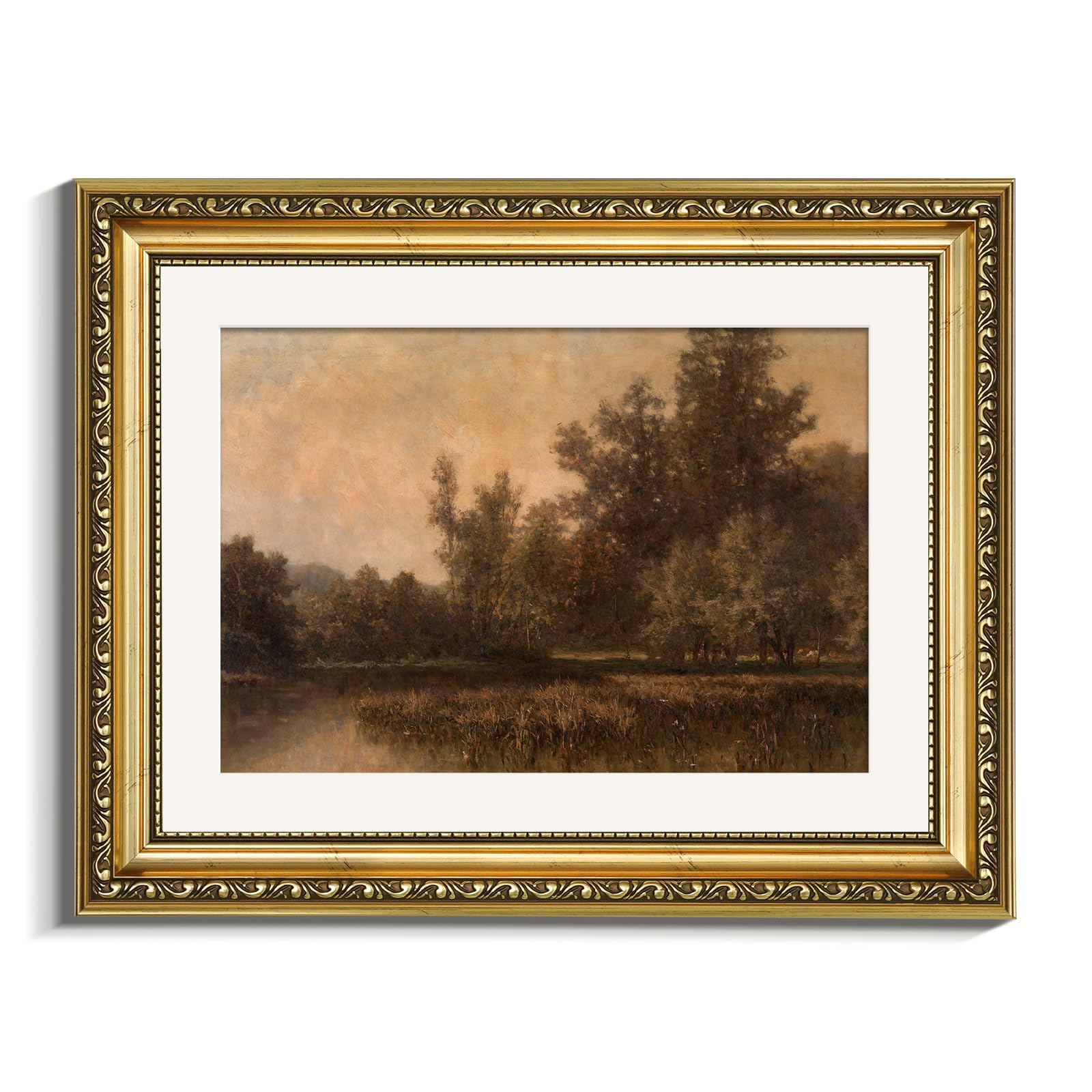 VIYYIEA Gold Framed Wall Art Canvas Print Home Decor Vintage Swan Decoration Grace Swan Art Painting Pictures Rustic Bathroom Wall Decor Animal Farmhouse Artwork for Living Room Bedroom Office 11x14in — view 37