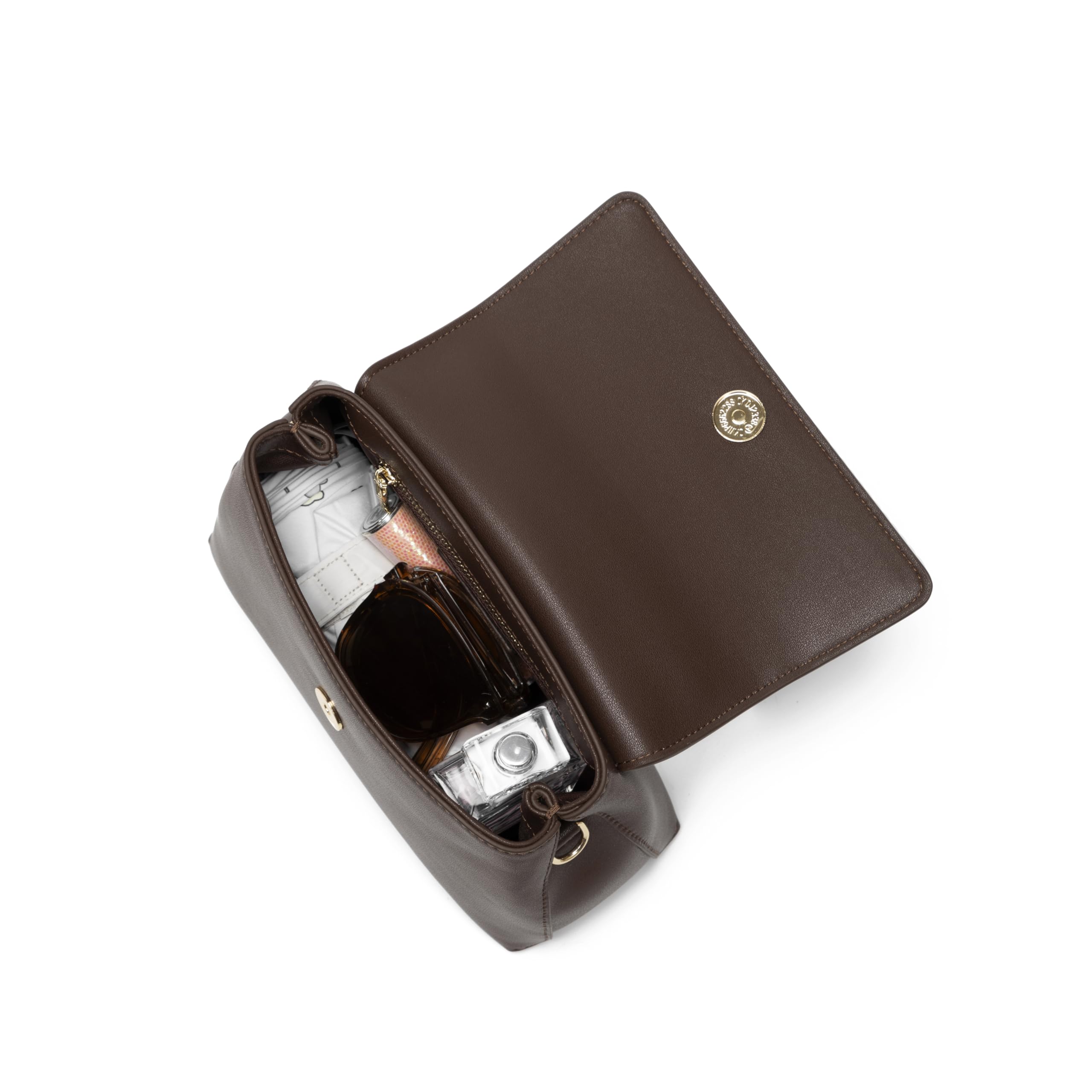 Carlheim, Gotland Genuine Leather collection, Grace Genuine Leather Handbag (Brown)