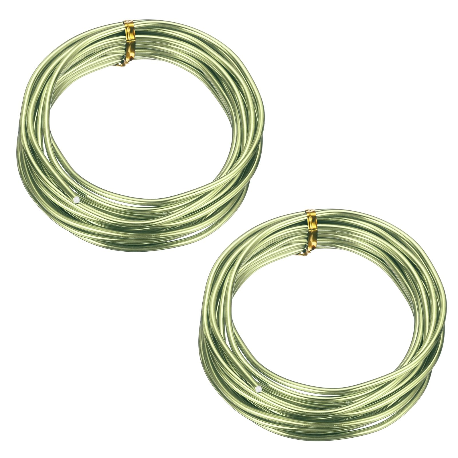 sourcing map 2 Roll Bonsai Wire 3mm Each Roll 16.4ft (5m) Anodized Aluminum Bonsai Wire for Gardening Tree Branch Fixing DIY Crafting, Green