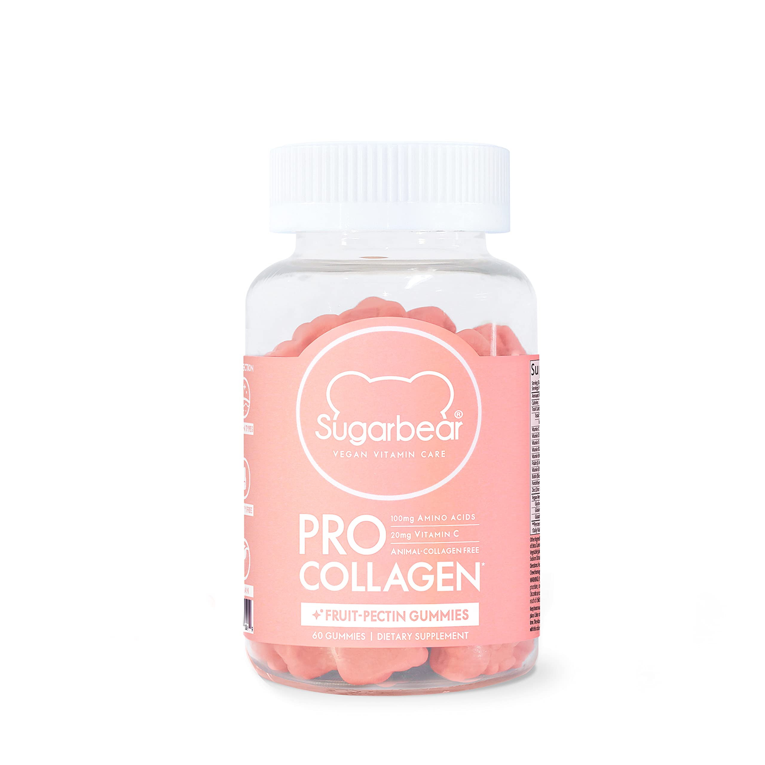 Buy Sugarbear ProCollagen, Vegan Collagen Gummies, Amino Acids, Vitamin