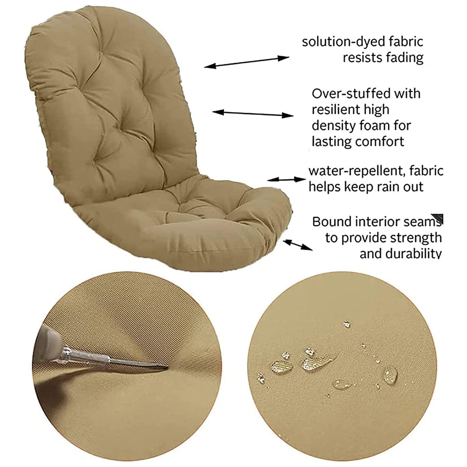 Cuscino per sedia a dondolo con rivestimento sfoderabile – Per Ikea Poang | Home of Wool