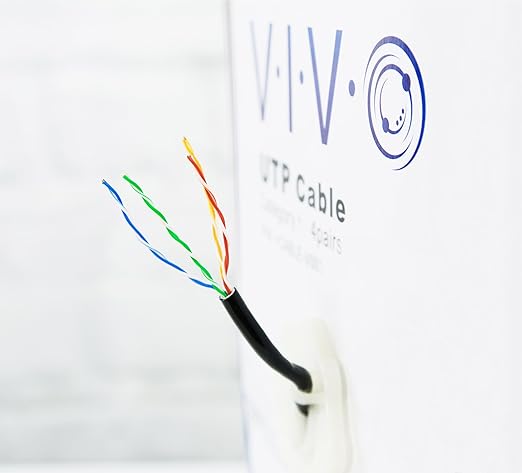Cable Cat5e UTP VIVO 500 ft Waterproof Negro miniatura 2
