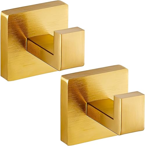 Miniatura 8 de Ganchos de toalla negros mate para baños, gancho moderno de acero inoxidable resistente montado en la pared, paquete de 4, ideal para colgar Mate