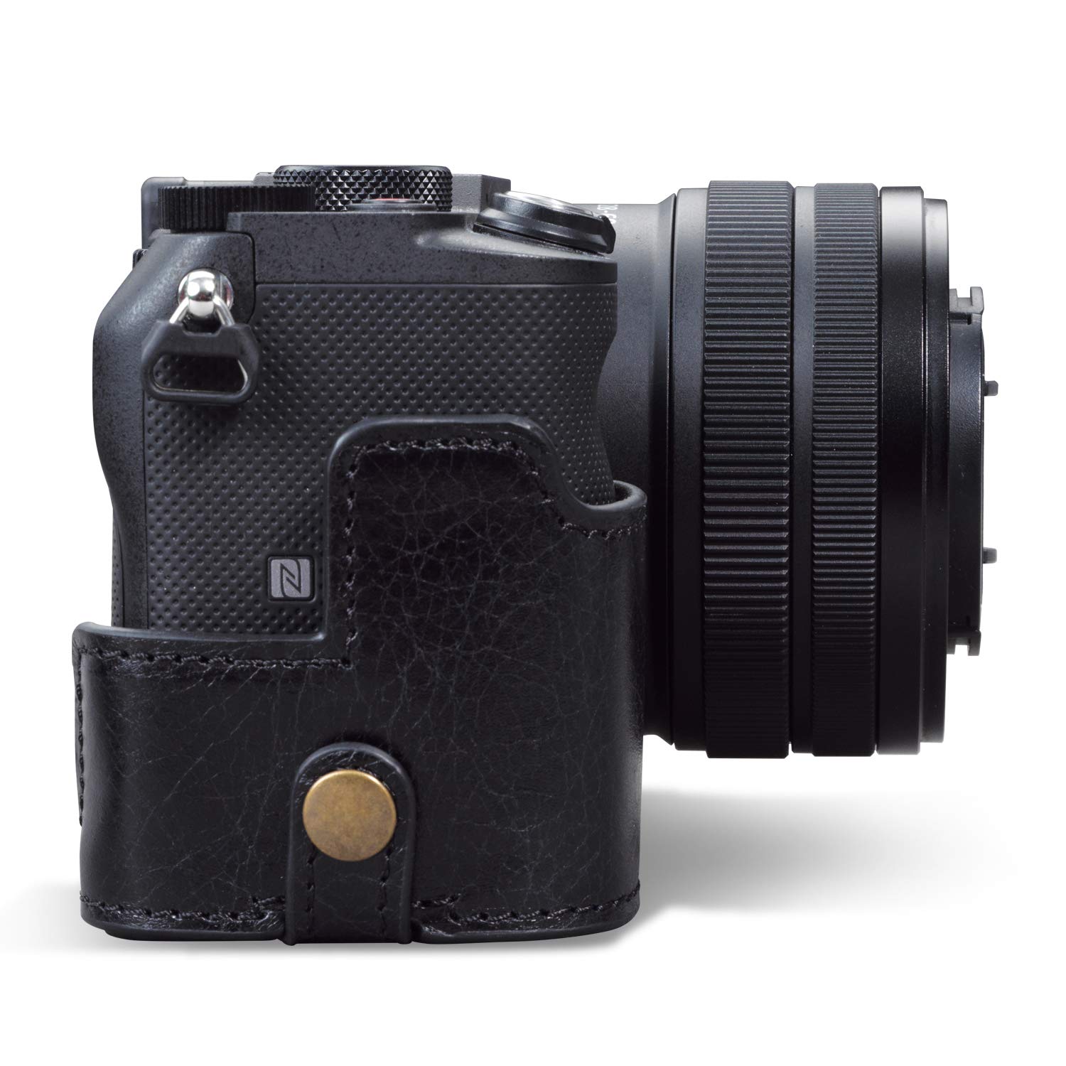 Handmade Genuine Leather Sony A7C Camera Case Bag Half Body For Sony