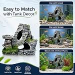 Artificial Moss Rock Cave Aquarium Decor, Fish Tank Hideout, Mountain Terrain Ornament