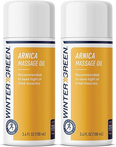 Wintergreen Aceite de masaje de árnica, una mezcla prémium de aceites de árnica, gaulteria, semilla de uva, romero, lavanda, menta y caléndula,