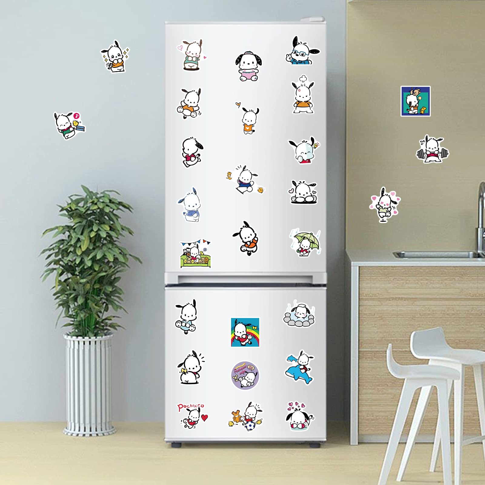 200PCS Kawaii Cute Stickers Pack,My Melody Kuromi Keroppi Pochacco
