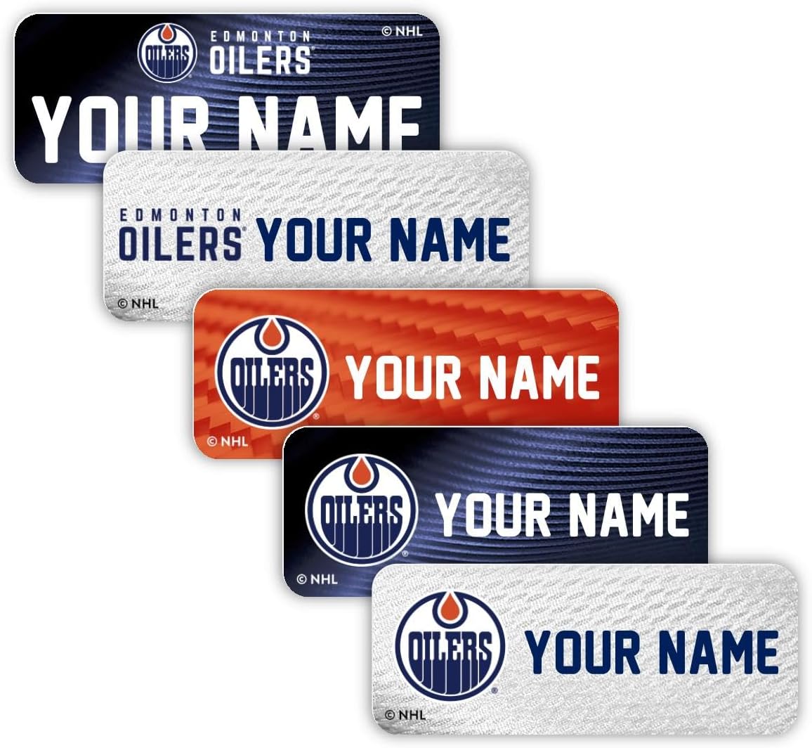 Oliver's Labels ©NHL Theme Original Labels – Personalized Name Stickers – Waterproof & Durable – Custom Printed – Dishwasher Safe