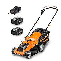 LawnMaster CLMF2437G Tagliaerba Senza Filo 24V Max 2x4.0Ah Batteria