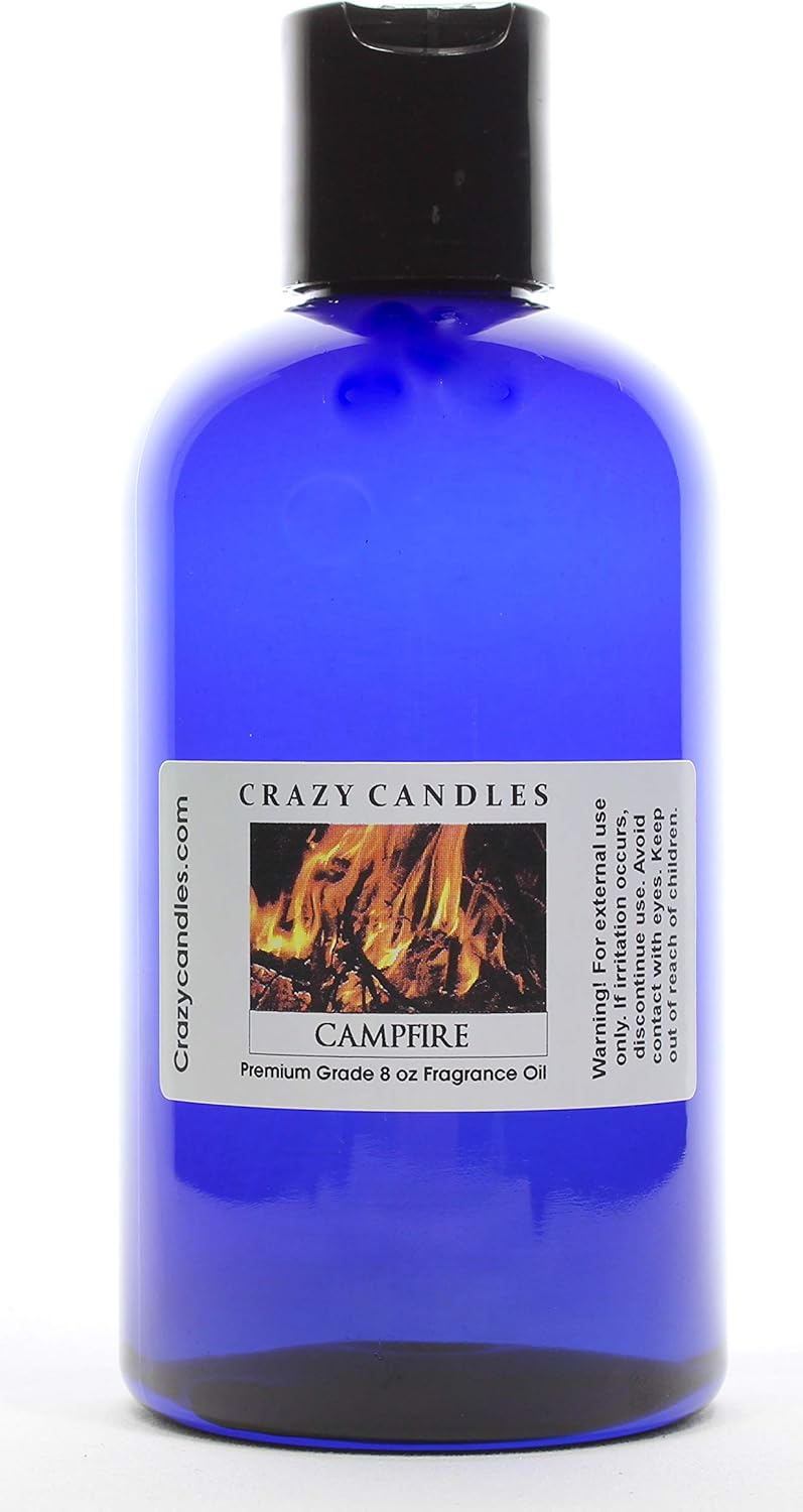 8oz Campfire Bottle 8 Fl Oz (240ml) Premium Grade Scented Fragrance Oil by Crazy Candles