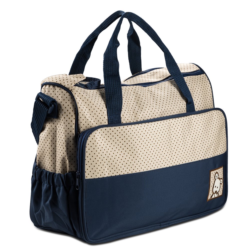 FREESOO Set di 5 zaini per pannolini, borsa da viaggio con molte tasche, tracolla regolabile