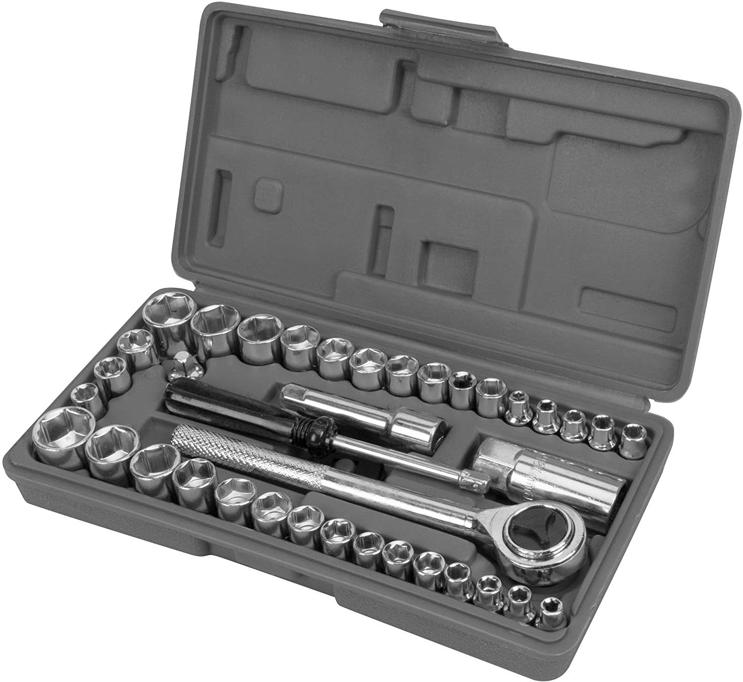 MAHA Standard 40Pcs Wrench Set | Car Sleeve Combination Car/Bike Screw Removal Installation Tool | Home Garage Workshop Hand Tools | Combination Wrench Sockets | Emergency Tool Socket Set