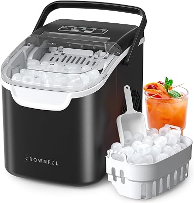 Crownful Máquina de Hielo Portátil 12kg/24h