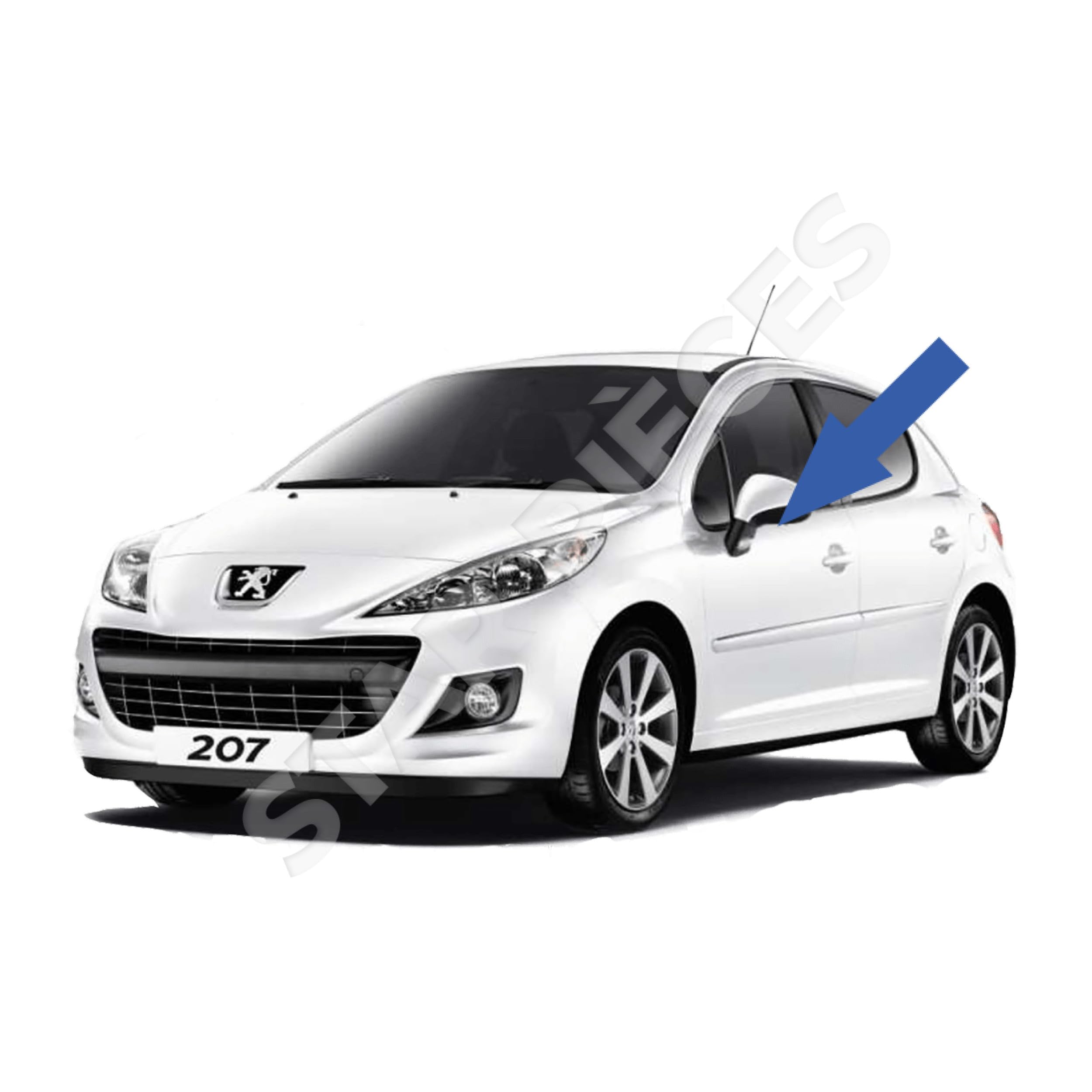 Botonera elevalunas compatible para Peugeot 207 y C3 Picasso (2006-2017) mando elevalunas delantero izquierdo (conductor) 6554QC