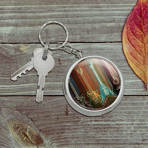 Miniatura 2 de Guitarras Eléctricas Acústicas Rock and Roll Panel de Madera Portátil Tamaño de Viaje Bolsillo Cicero Llavero con Soporte para Cigarrillos