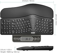 Vista 6 de Arteck Split Ergonomic Keyboard with Cushioned Wrist and Palm Rest, 2.4G USB Wireless Comfortable Natural Ergonomic Split Keyboard, for Windows