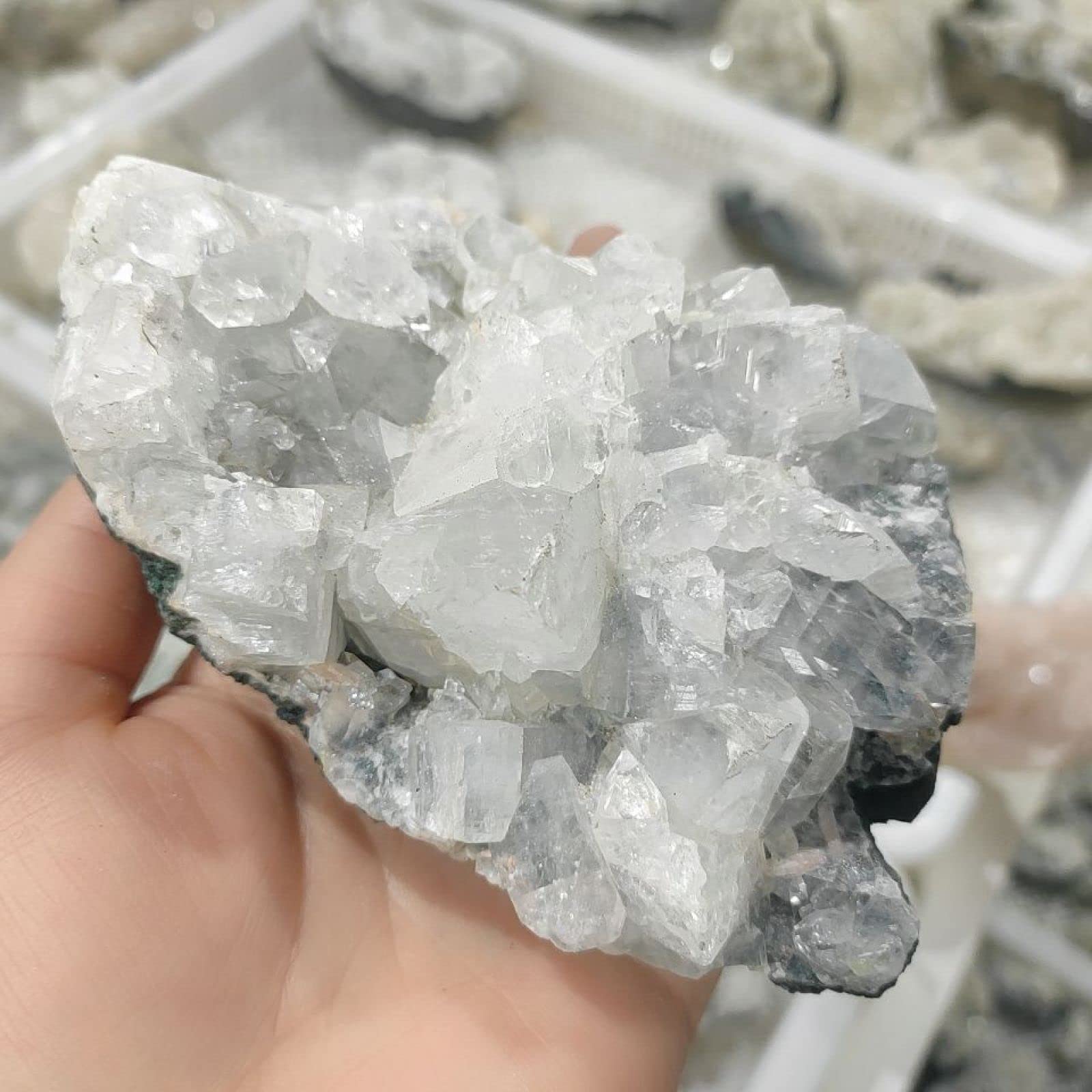 ISOLAY Colección de investigación de Piedras de especímenes de Piedra Minera de Cristales Naturales de 1000g, 1000-1300g xiaguolingsm (Size : 700-800g)