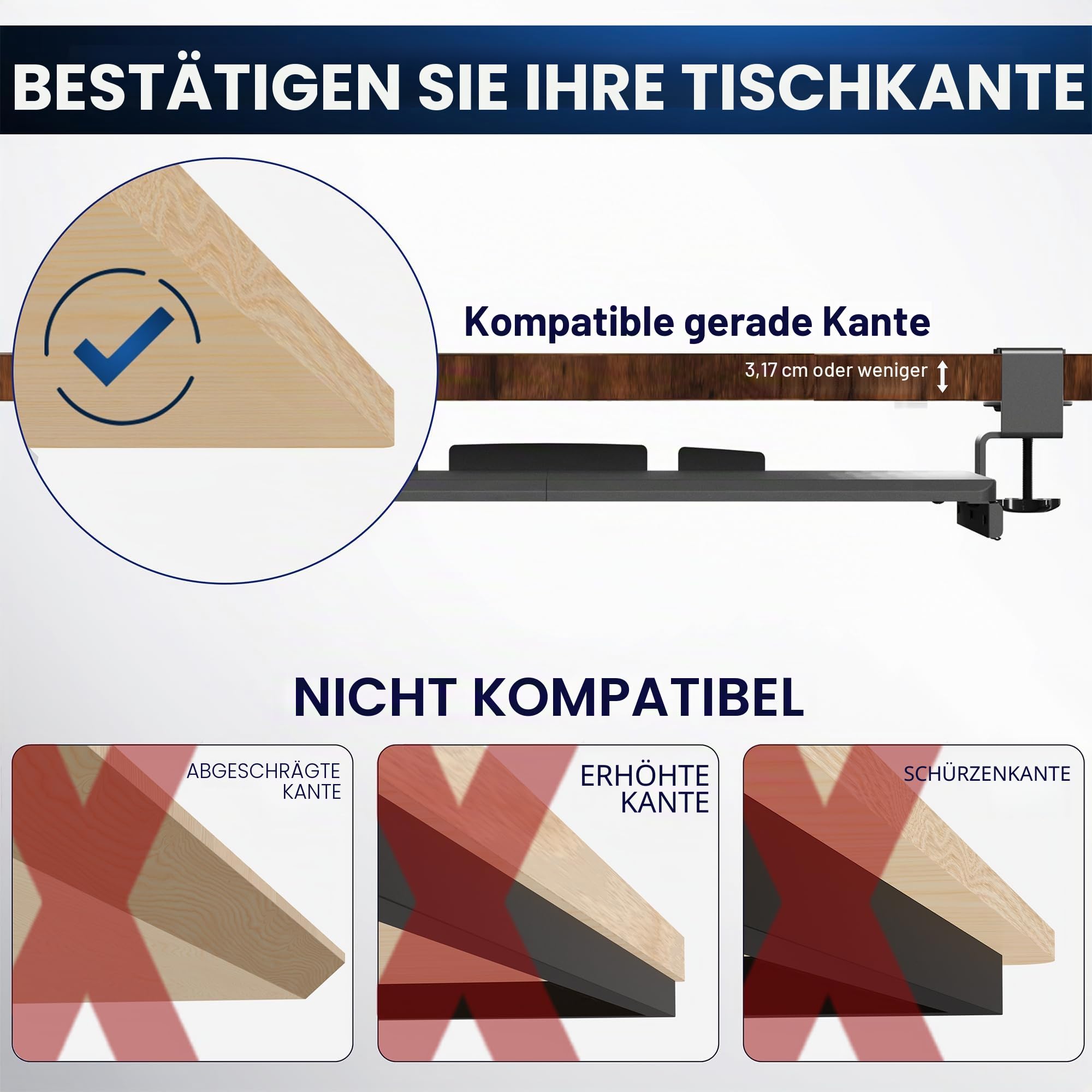 VIVO Große Klemmbare Computer Tastatur- und Mausablage zur Montage unter dem Schreibtisch, 69cm x 28cm Ausziehbare Plattform Schublade, Schwarz, MOUNT-KB05E