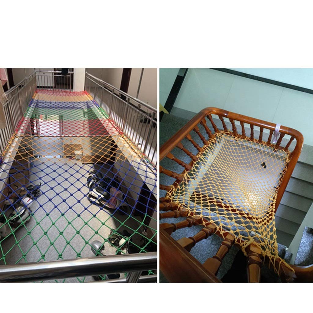 BBGS Caja de Seguridad Balcón Escalera Redes de Protección, Cuerda de Nylon Neto Balcón Red de Seguridad Escaleras Anti-caída de La Cerca Al Aire Libre Decoración Red de Separación Del Patio Red de Es