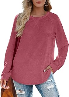 Amazon women's sweatshirts no hood Clearance