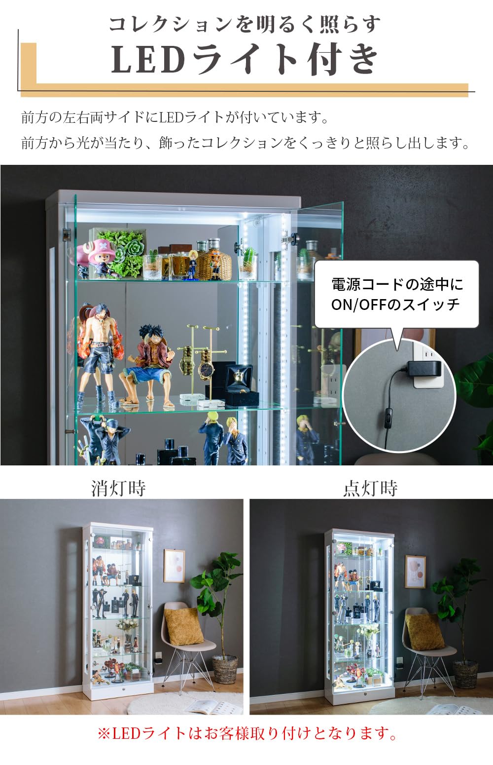 Amazon.co.jp: ウィズプラン コレクションケース 幅60 led