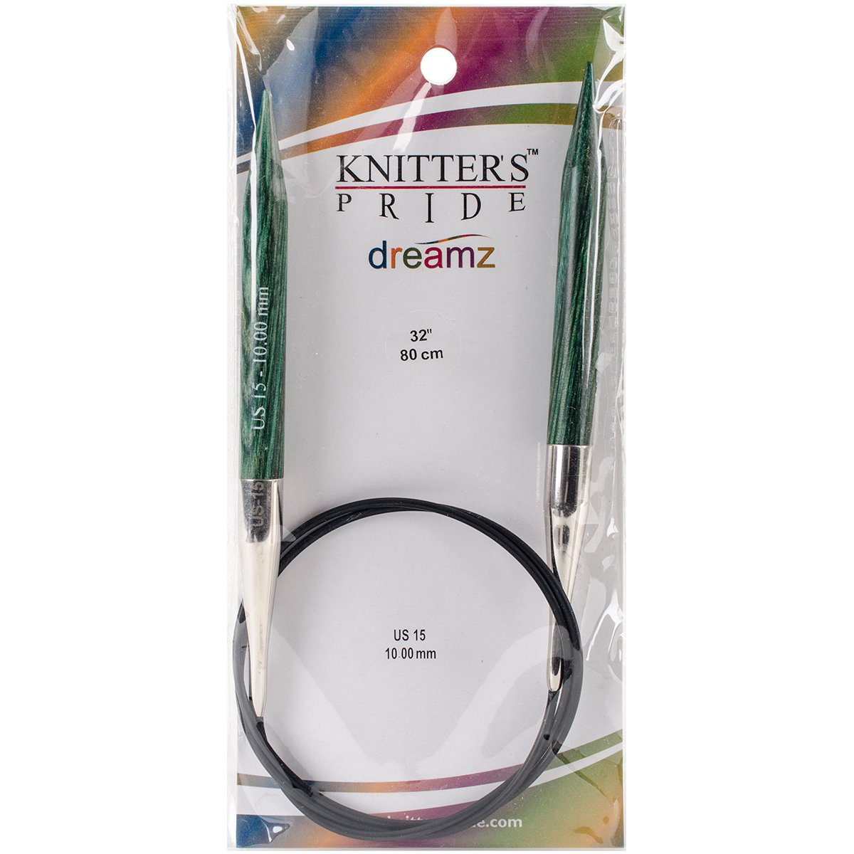 Knitter's Pride Dreamz Fixed Circular Needles 32-inch Size 15/10 mm, Acrylic, Multicolour, 1.27x8.25x18.41 cm