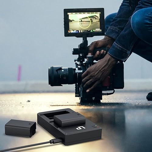 Vista 14 de Cargador de batería NP-FW50, cargador dual LCD compatible con Sony Alpha A6000, A6400, A6100, A6300, A6500, A5100, A7, A7 II, A7R, A7R II, A7R2