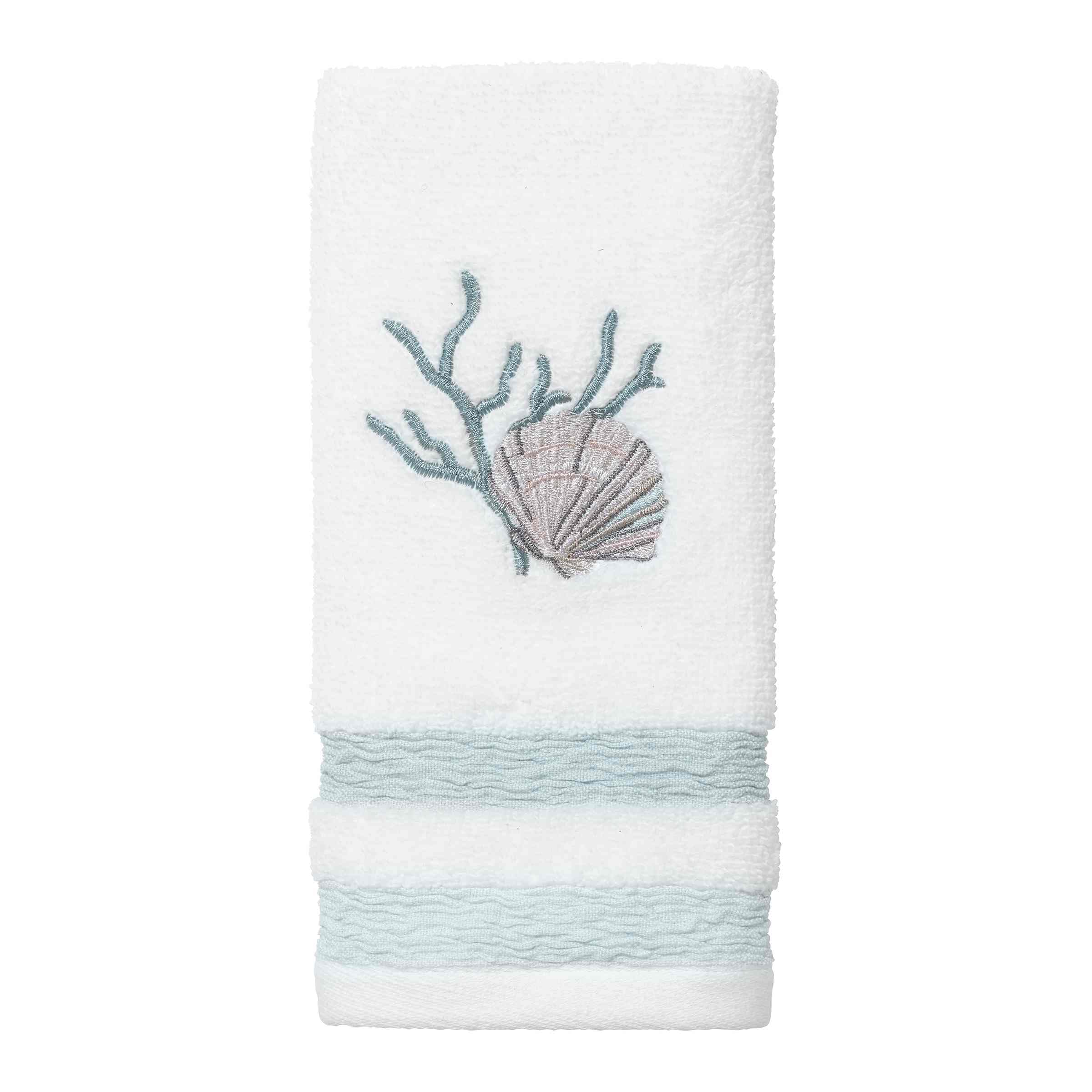 Avanti Linens Coastal Terrazzo Collection, algodón, Multicolor, Toalla para los Dedos