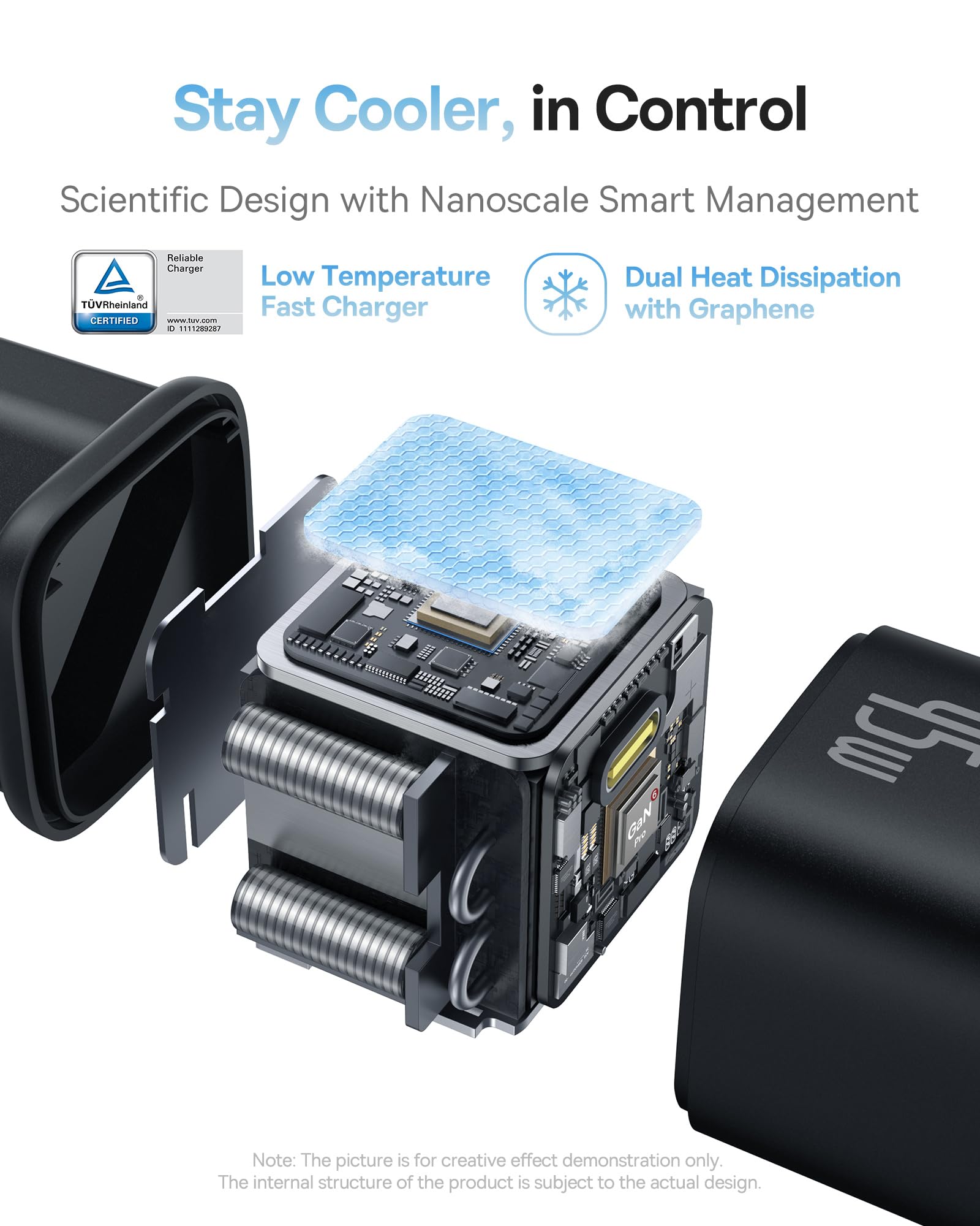 Chargeur USB-C Baseus PicoGo 45W GaN - Compact, PD 3.0 PPS Rapide | Compatible IPhone 16, Galaxy S24, IPad, Steam Deck