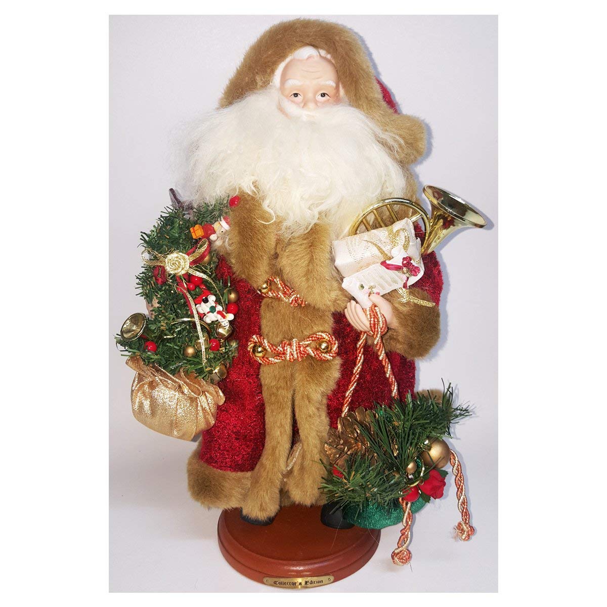 Amazon.com: Grandeur Noel Christmas Decor Detailed Fabric 16 Santa