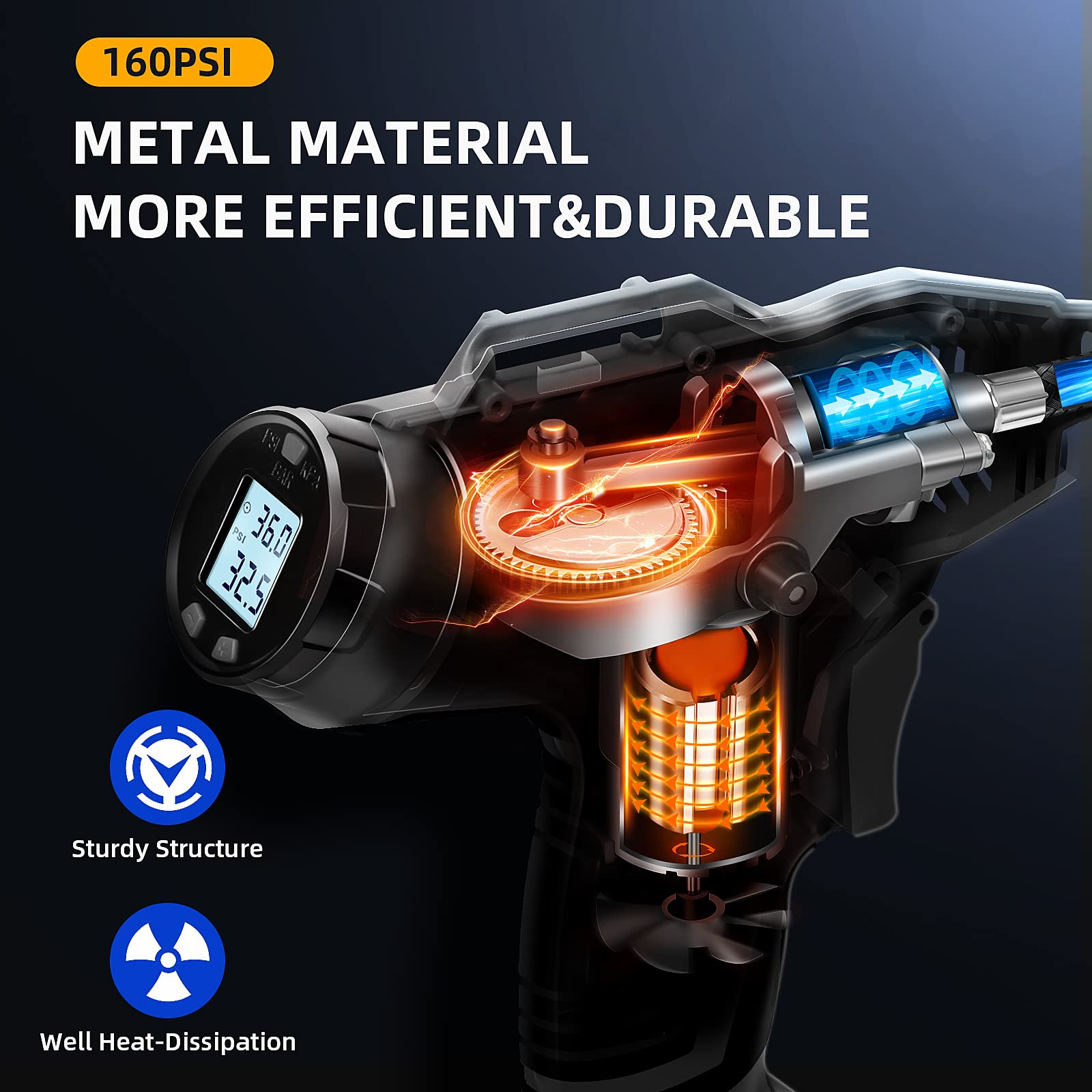 Buy AstroAI Cordless Tire Inflator Air Compressor 20V Rechargeable