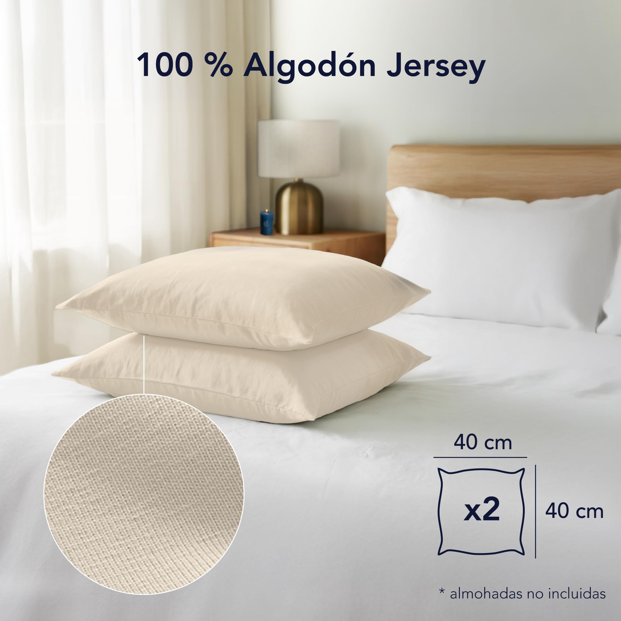 Federa Per Cuscino Quadrato 40X40 Bianco/Bianco Cotone - Cuscini - Foto 7