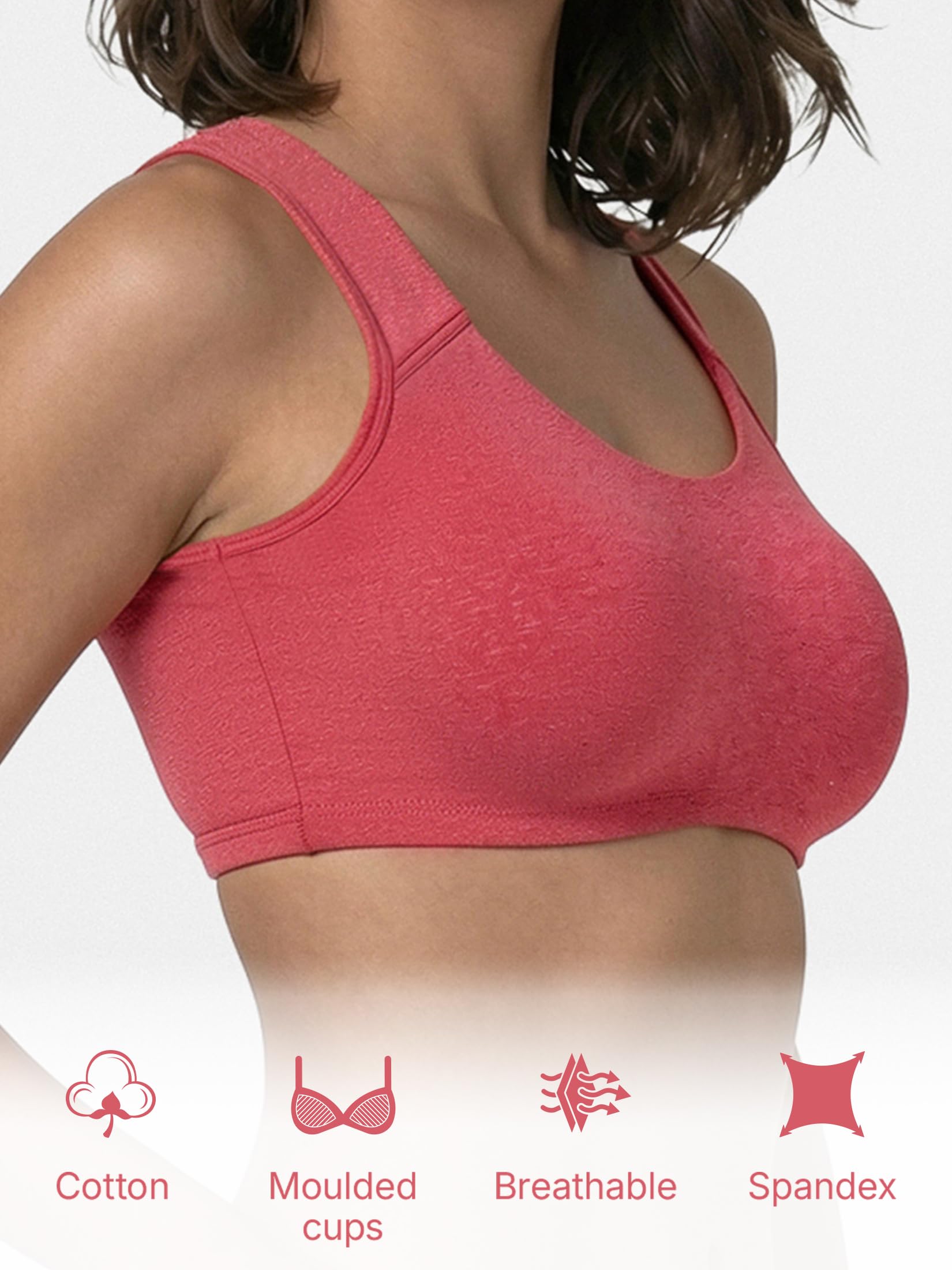 Enamor SB06 Low Impact Bra - Non-Padded, Wirefree & High Coverage 2