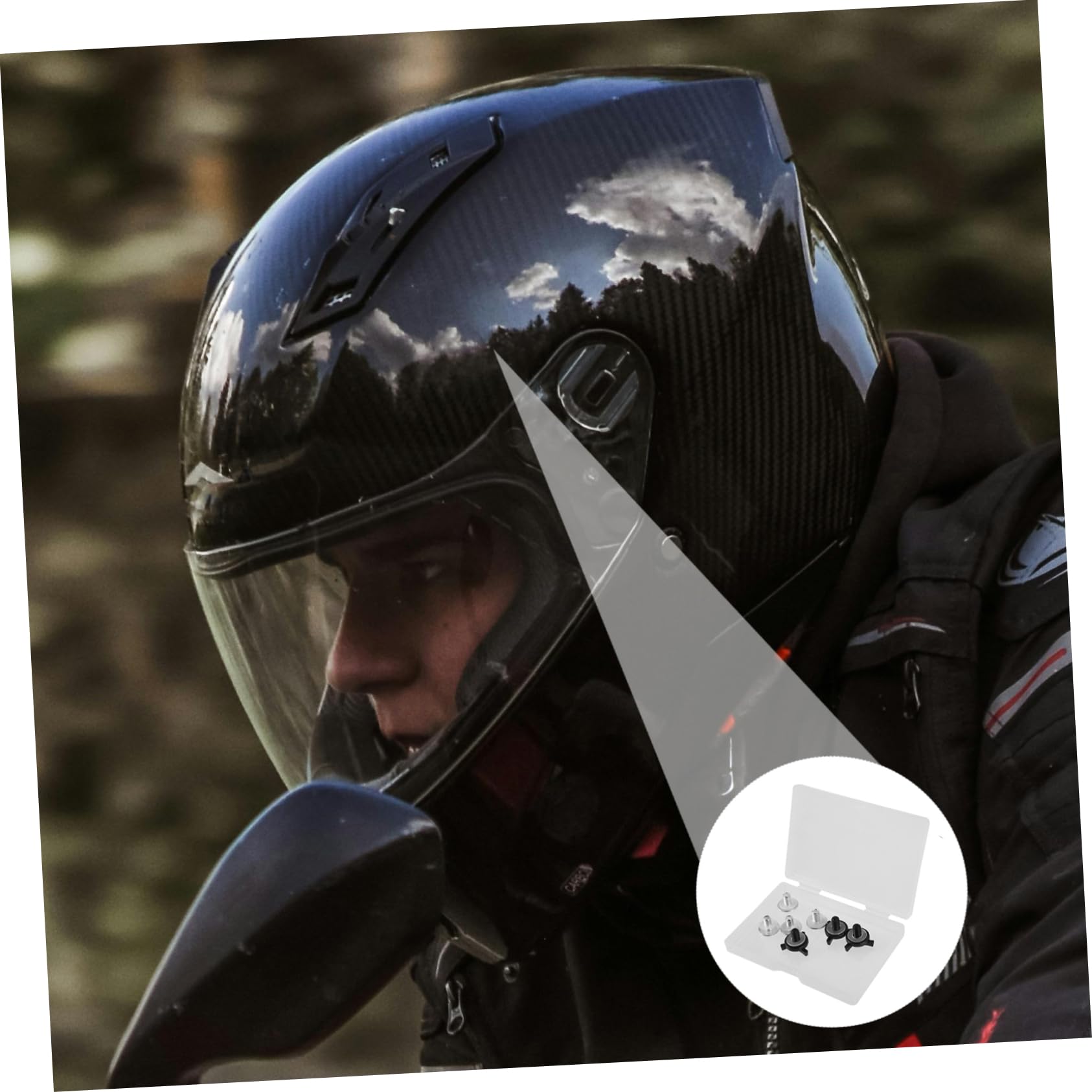 DECHOUS 1Set Dirt Bike Visor Screw Motorcycle Accessories for Easy DIY Replacement Includes Screws Durable for Optimal