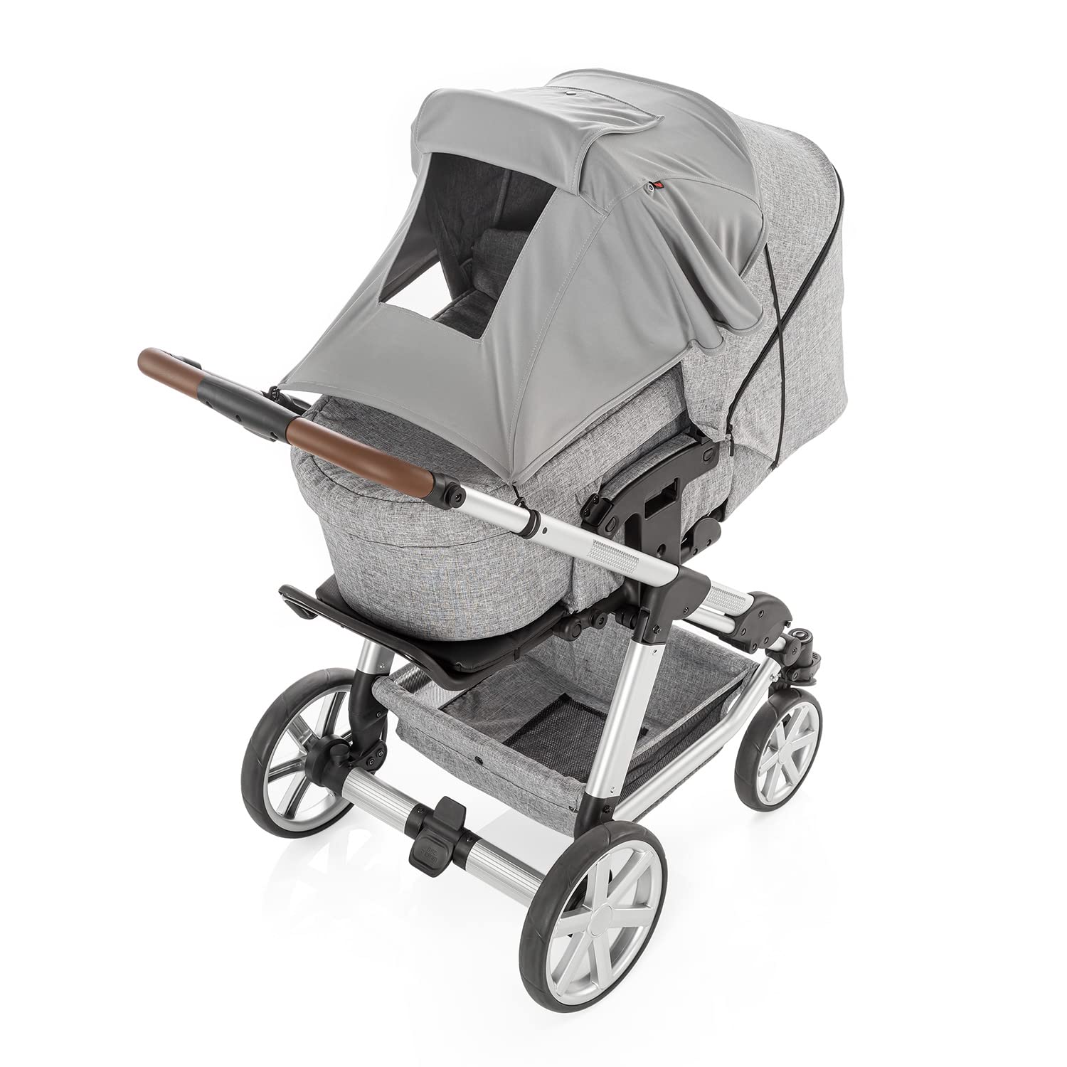 reer ShineSafe - Toldo y paño para cochecito de bebé, color gris