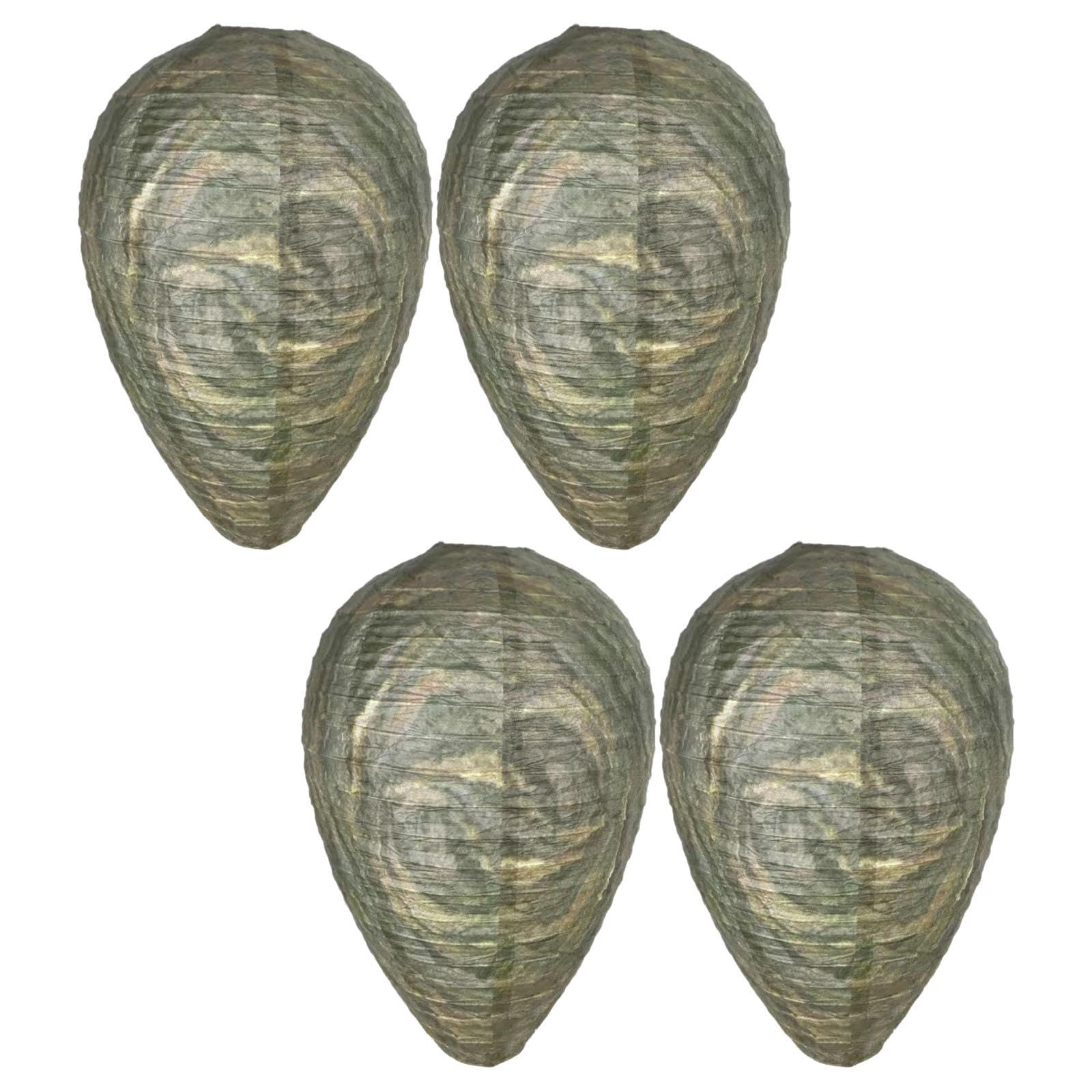 SECRET DESIRE™ 4Pcs Paper Bee Nest Decoy Hanging Mini Size for Outdoor Yellow Jackets Home Green