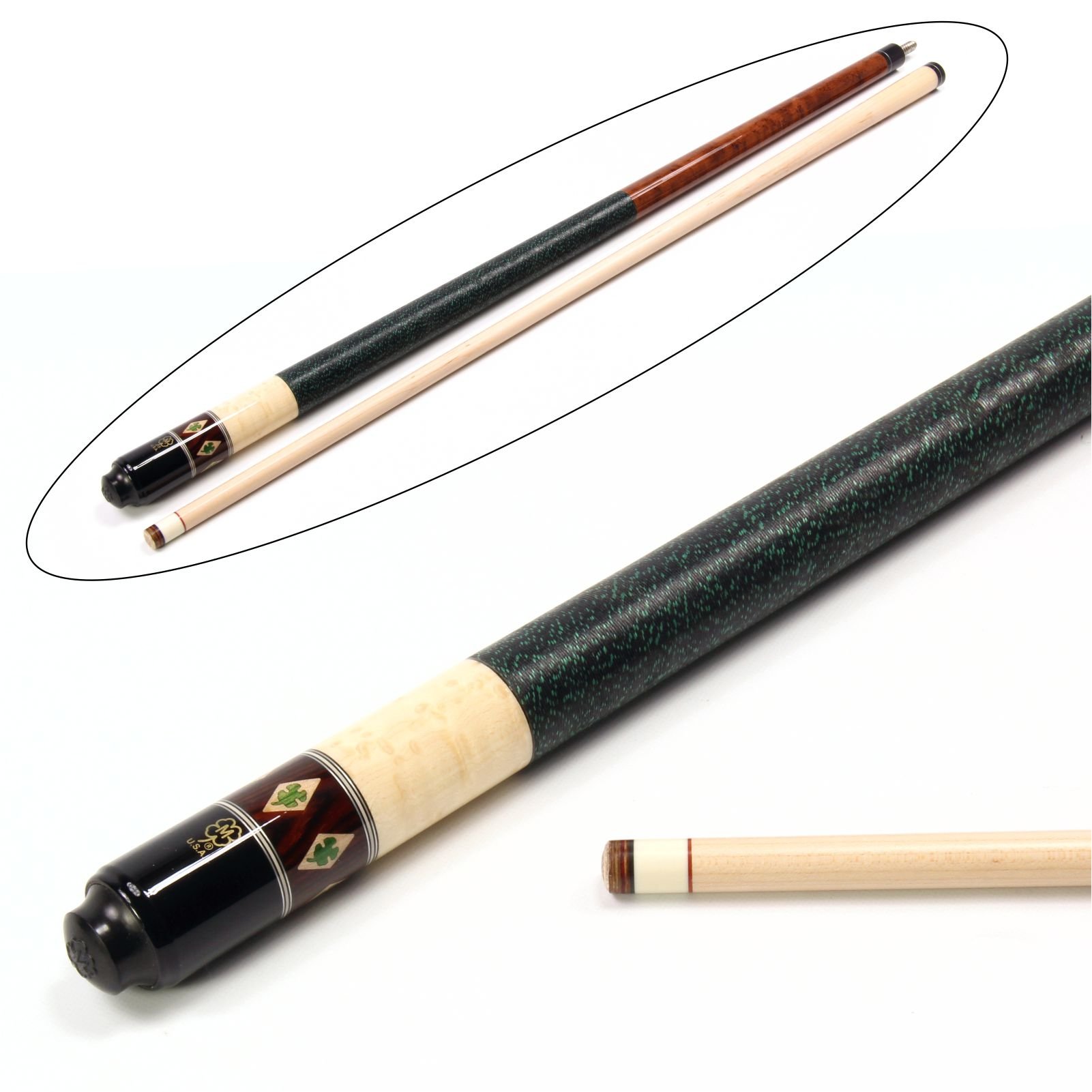 MAHOGANY Hand Crafted G-Series American Pool Cue 13mm tip –G331