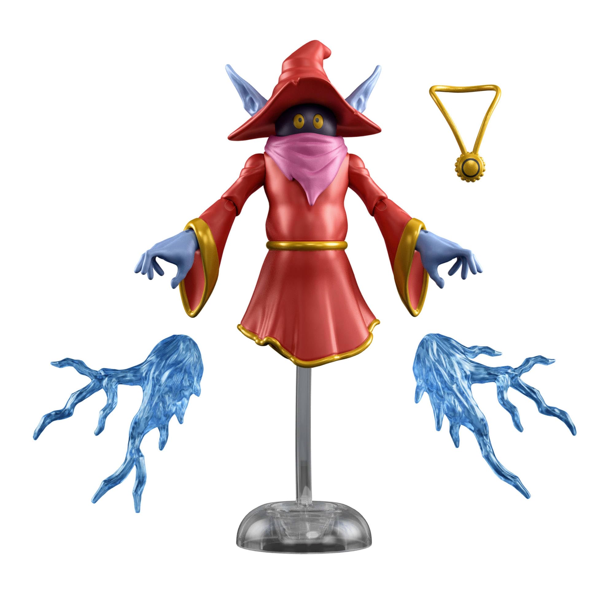 Masters of the Universe Origins - Orko 200X Collezione Cartoon, mago della serie TV MOTU anni '80, design dettagliato con piedistallo trasparente ed effetti magici, 6+ anni, JHK01