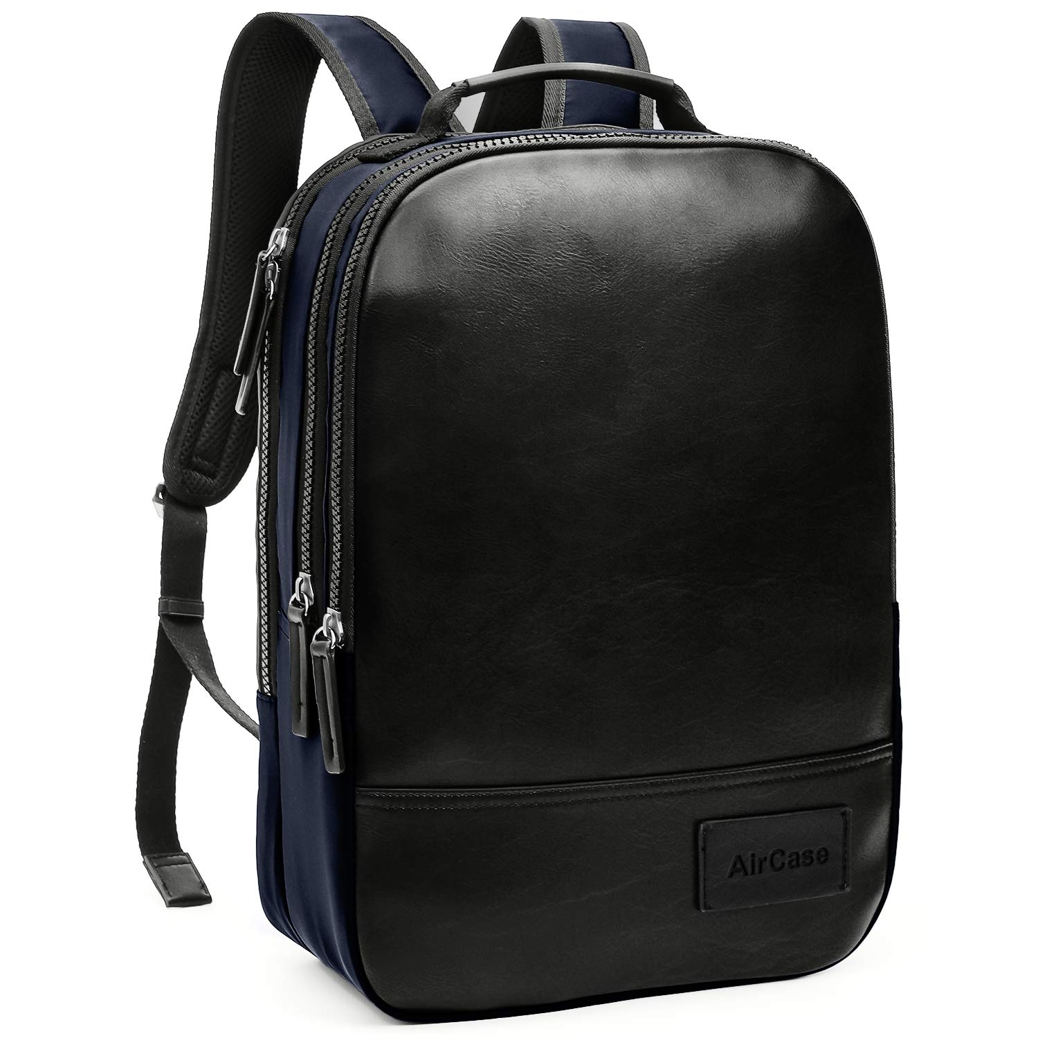 AirCase C36-13 Inch/14 Inch/15.6 Inch Premium Vegan Leather Laptop Backpack for college, Men and Women (Blue) (B07QTHH7WY) Amazon Price History, Amazon Price Tracker