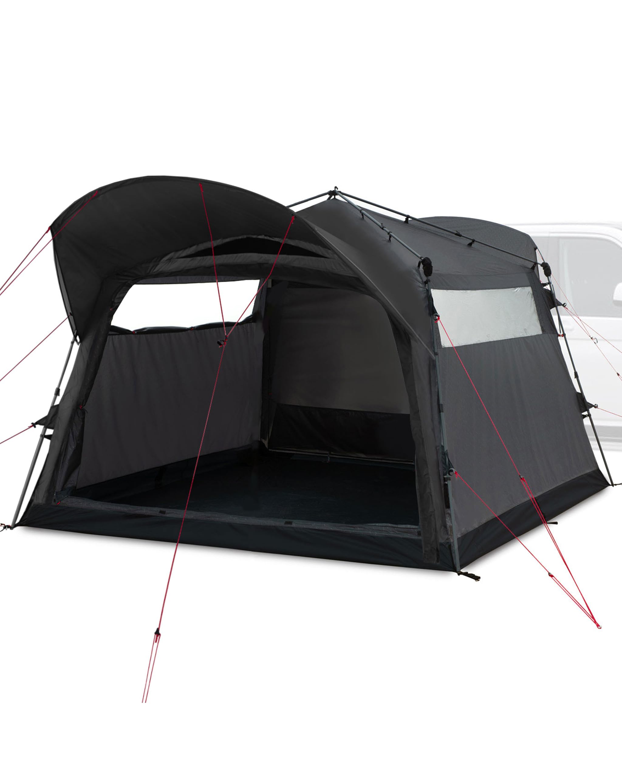 qeedo Busvorzelt freistehend, Heckzelt Van Autozelt Wohnmobil, Quick-Up Camping Zelt 320x320 cm, 4000 mm wasserdicht, Stehhöhe 220 cm, Vorzelt für Bus Camper bis 5 Personen qeedo Quick Motor Free