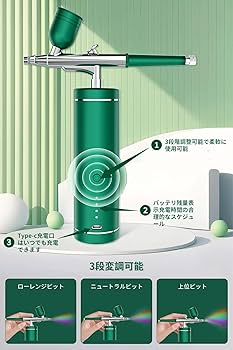 Amazon.co.jp: DAIDAIZAI エアブラシ エアーブラシ 充電式 口径